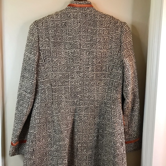 Andrea Becker Greek Key Coat with Copper Lining - Picture 2 of 2